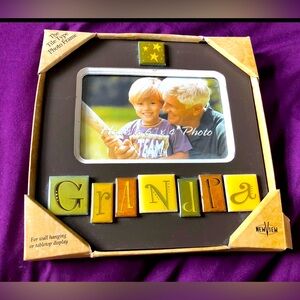 Grandpa tile photo frame hold a 4 x 6 photo